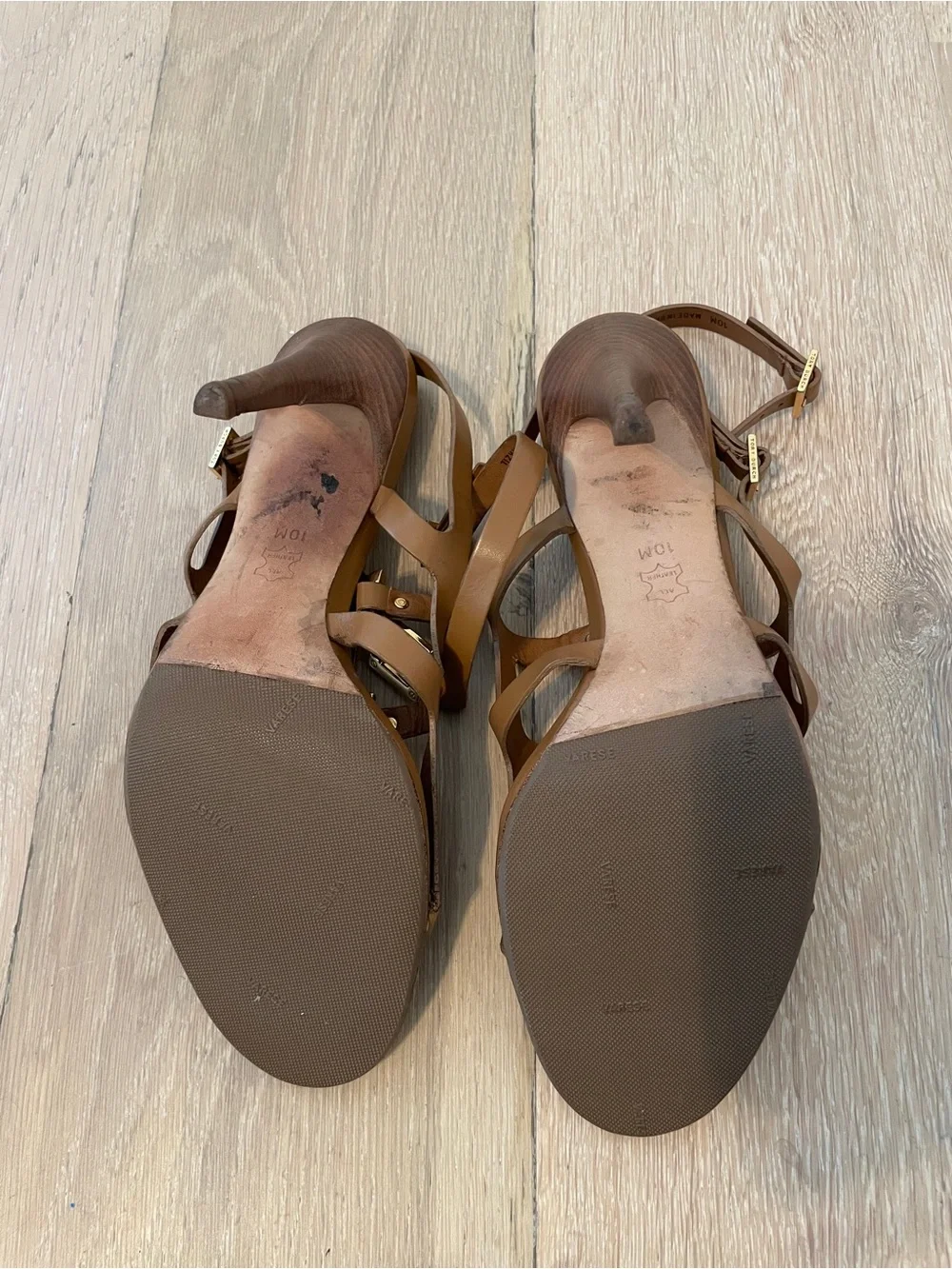 Tory Burch Francesca Leather Gladiator High-Heel Sandals - Size 10